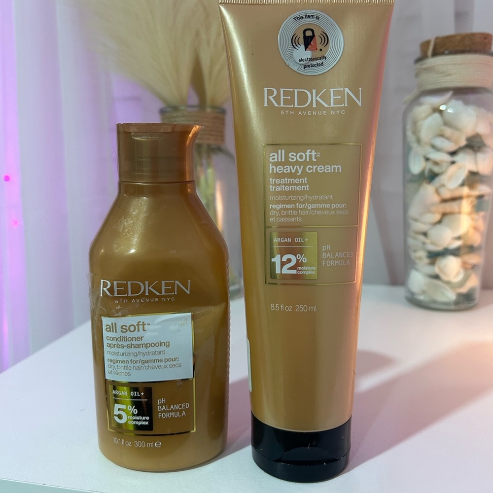 Redken All Soft Conditioner & Heavy Cream Treatment - Gold Packaging